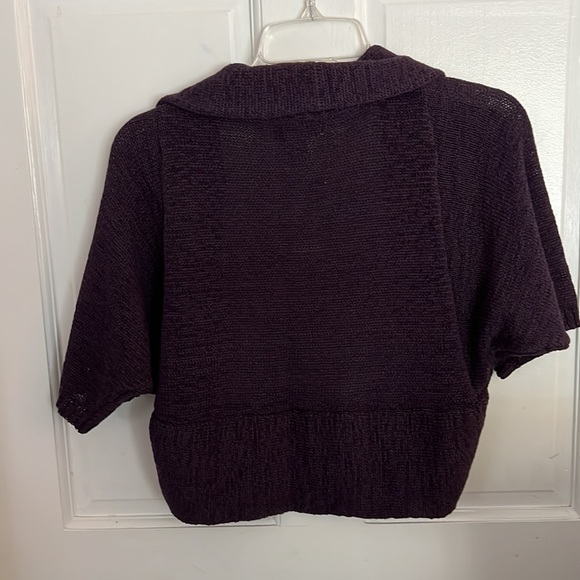 M, Deep Purple open Cardigan Sweater - Picture 2 of 5